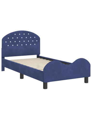 Struttura letto bambini con testata Blu Polizia 80 x 160 cm