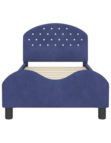 Struttura letto bambini con testata Blu Polizia 80 x 160 cm
