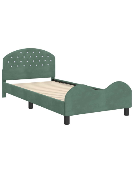 Struttura letto bambini con testata Verde Mare 80 x 200 cm