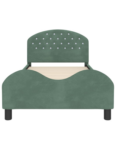 Struttura letto bambini con testata Verde Mare 80 x 200 cm