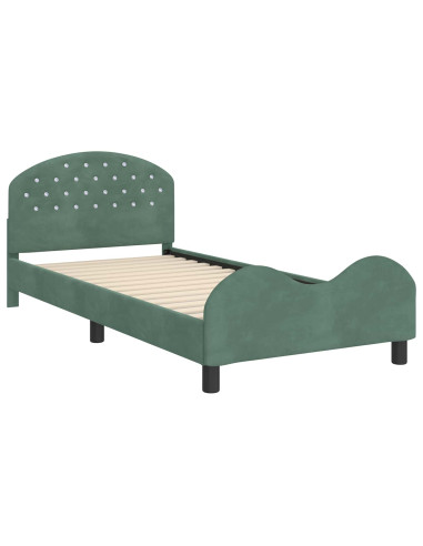 Struttura letto bambini con testata Verde Mare 90 x 200 cm