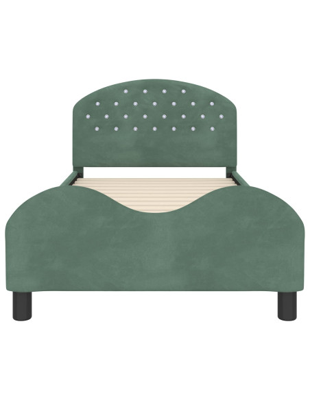 Struttura letto bambini con testata Verde Mare 90 x 200 cm