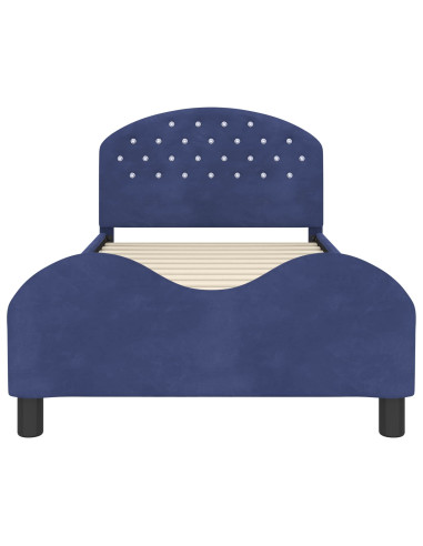 Struttura letto bambini con testata Blu Polizia 90 x 200 cm