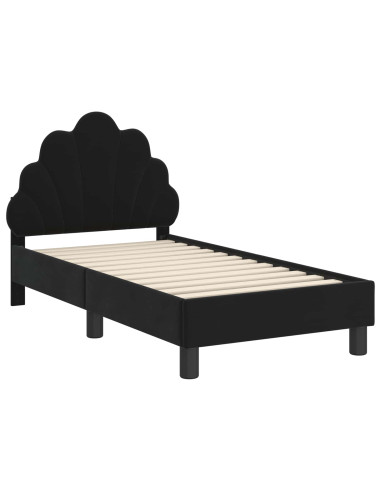 Struttura letto per bambini con testata Nero 70 x 140 cm