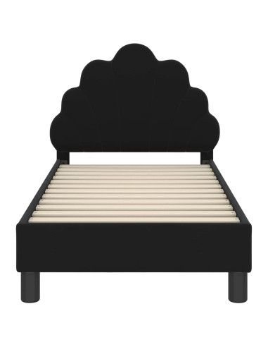 Struttura letto per bambini con testata Nero 70 x 140 cm