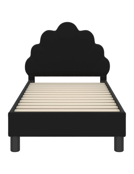 Struttura letto per bambini con testata Nero 70 x 140 cm