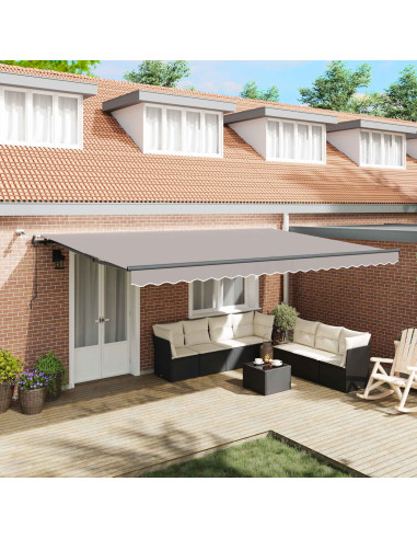 Tessuto per Tenda con Grigio chiaro 500 × 300 cm Poliestere