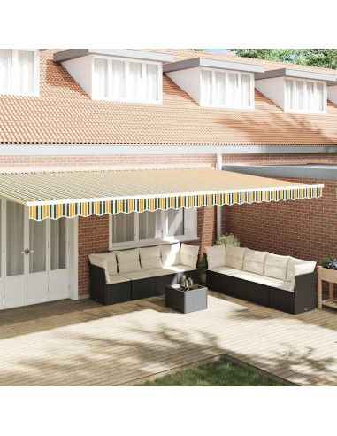 Tenda a Braccio Verde e giallo 580 x 20 cm Tela