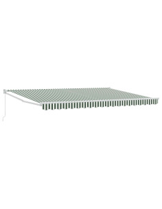 Tenda retrattile Verde e Bianco 4 x 2 m