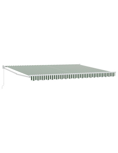 Tenda retrattile Verde e Bianco 4 x 2 m