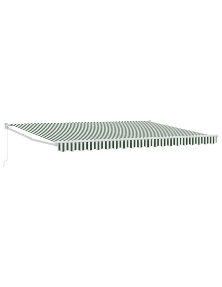 Tenda retrattile Verde e Bianco 4 x 2 m