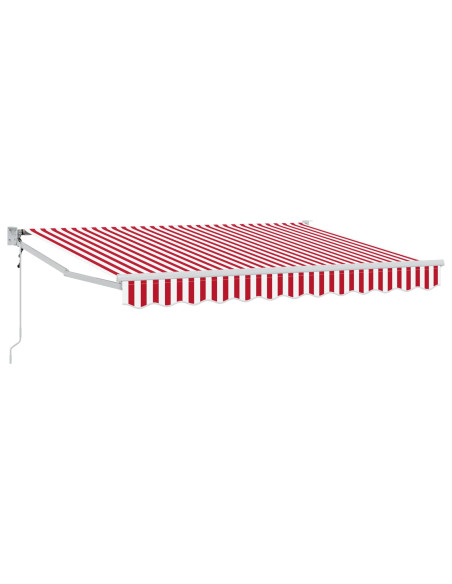 Tenda retrattile Rosso e Bianco 2,5 x 2 m Poliestere e Metallo