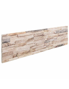 Pannelli da parete 10 pcs Bianco e rosso 100 x 25 cm