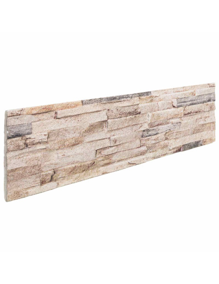 Pannelli da parete 10 pcs Bianco e rosso 100 x 25 cm