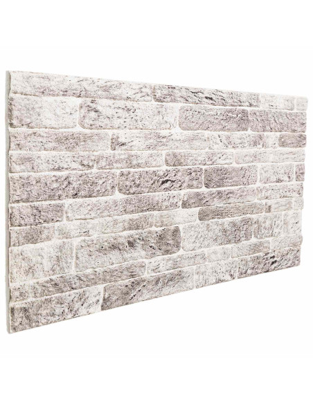 Pannelli da parete 10 pcs Grigio chiaro e bianco 100 x 50 cm