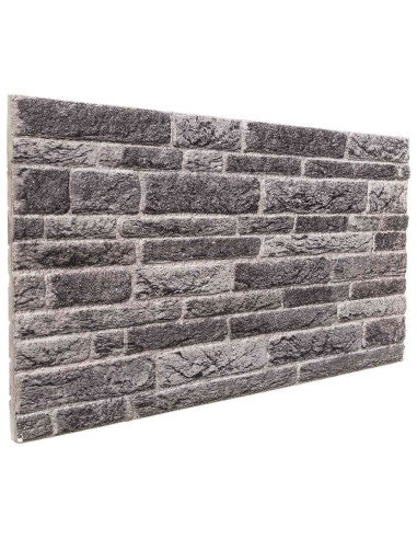 Pannelli da parete 10 pcs Antracite 100 x 50 cm Schiuma EPS