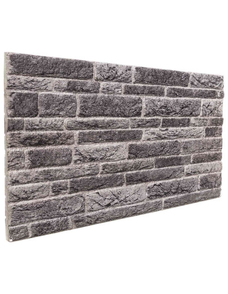 Pannelli da parete 10 pcs Antracite 100 x 50 cm Schiuma EPS