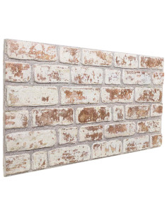 Pannelli da parete 10 pcs Rosso e Bianco 100 x 50 cm