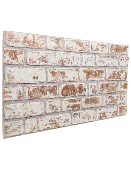 Pannelli da parete 10 pcs Rosso e Bianco 100 x 50 cm