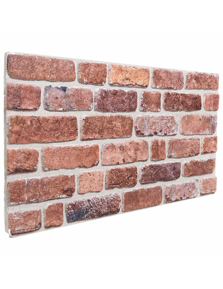 Pannelli da parete 10 pcs Rosso 100 x 50 cm Schiuma EPS