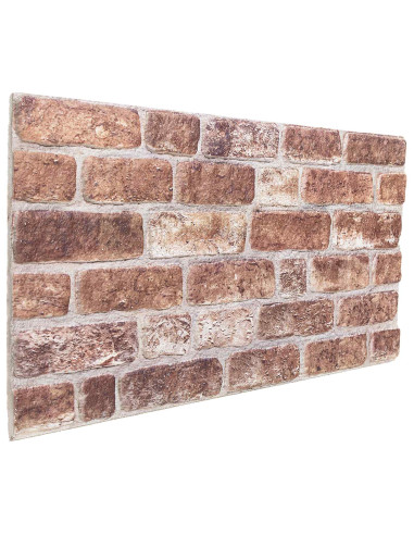 Pannelli da parete 10 pcs Marrone 100 x 50 cm Schiuma EPS