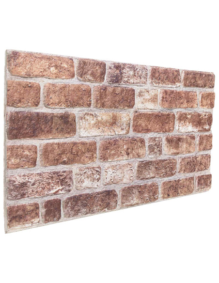 Pannelli da parete 10 pcs Marrone 100 x 50 cm Schiuma EPS