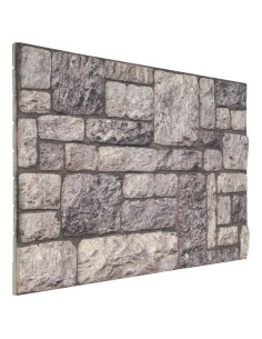 Pannelli da parete 10 pcs Grigio e Bianco 100 x 50 cm