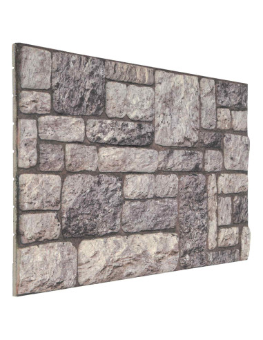 Pannelli da parete 10 pcs Grigio e Bianco 100 x 50 cm