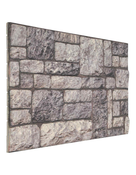 Pannelli da parete 10 pcs Grigio e Bianco 100 x 50 cm