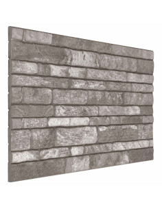 Pannelli da parete 10 pcs Grigio Scuro 100 x 50 cm Schiuma EPS 2