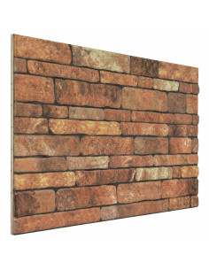 Pannelli da parete 10 pcs Marrone e bianco 100 x 50 cm