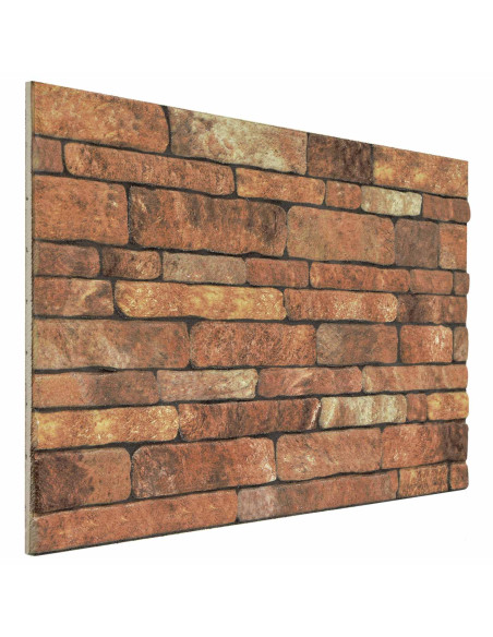 Pannelli da parete 10 pcs Marrone e bianco 100 x 50 cm