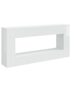Tavolo consolle Rigato Bianco Lucido 155 x 29 x 74 cm