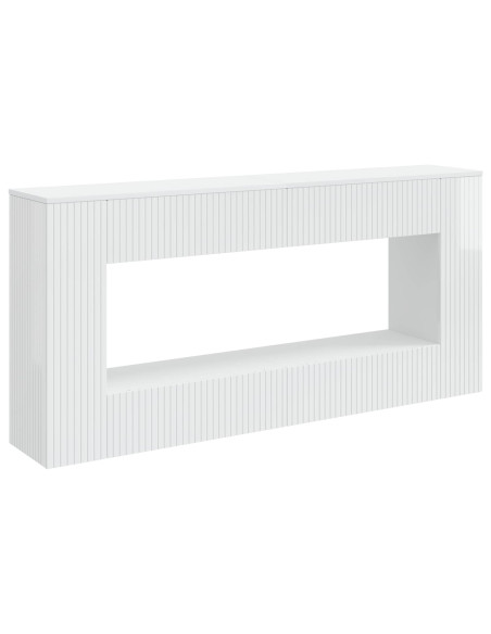 Tavolo consolle Rigato Bianco Lucido 155 x 29 x 74 cm