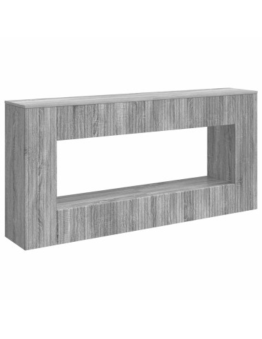 Tavolo consolle Rigato Sonoma grigia 155 x 29 x 74 cm