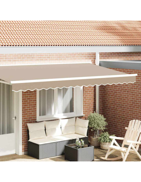 Tenda a Braccio Beige 380 x 20 cm Tela