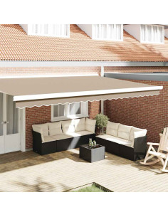 Tenda a Braccio Beige 480 x 20 cm Tela