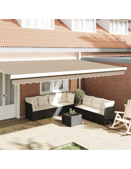 Tenda a Braccio Beige 480 x 20 cm Tela