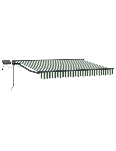Cornice per Tenda Manuale con LED Verde e Bianco 3 x 2 m