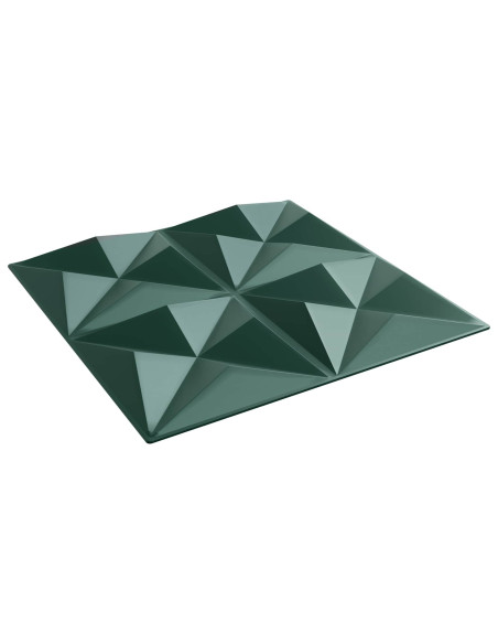 Pannelli da parete 24 pcs Verde Origami 50 x 50 cm Schiuma XPS