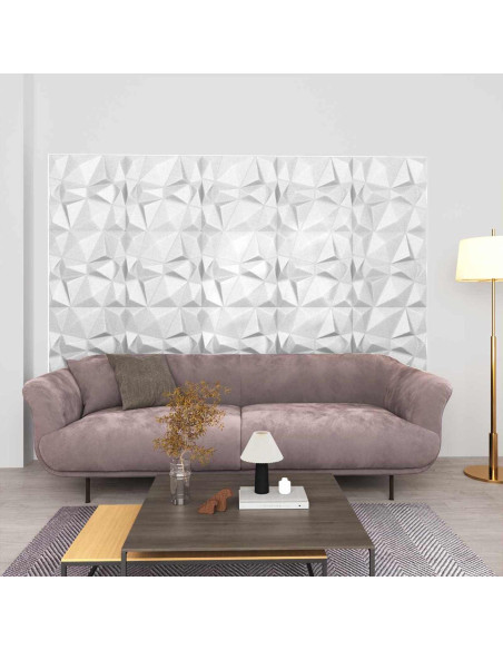 Pannelli da parete 12 pcs Bianco Diamante 50 x 50 cm