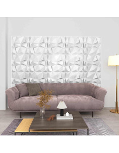 Pannelli da parete 24 pcs Bianco Diamante 50 x 50 cm