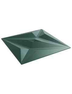 Pannelli da parete 12 pcs Verde Stella 50 x 50 cm Schiuma XPS