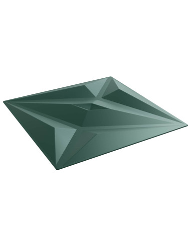 Pannelli da parete 12 pcs Verde Stella 50 x 50 cm Schiuma XPS