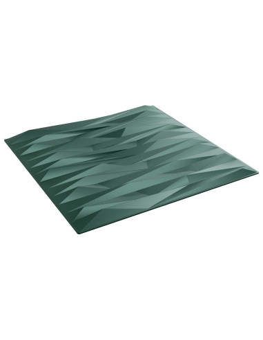 Pannelli da parete 48 pcs Verde pietra 50 x 50 cm Schiuma XPS