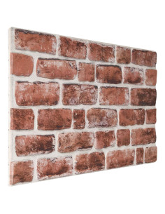 Pannelli da parete 10 pcs Marrone scuro e Bianco 100 x 50 cm