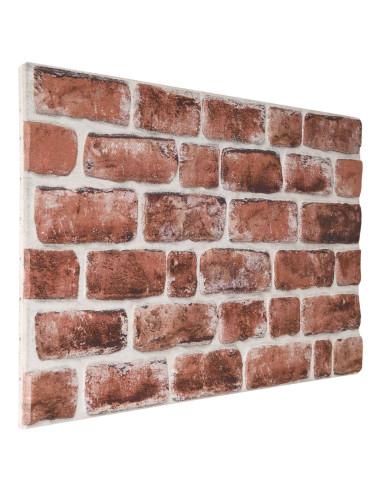 Pannelli da parete 10 pcs Marrone scuro e Bianco 100 x 50 cm