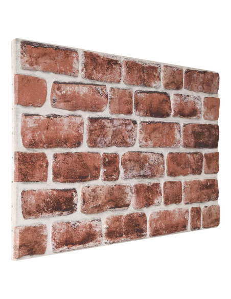 Pannelli da parete 10 pcs Marrone scuro e Bianco 100 x 50 cm