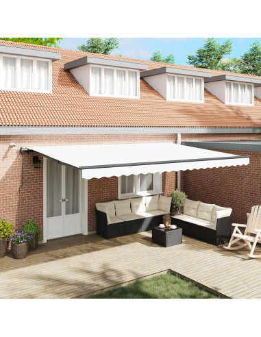 Tessuto per Tenda con Bianco 500 × 300 cm Poliestere