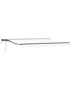 Cornice per Tenda Manuale con LED Bianco 4,5 × 3,5 m